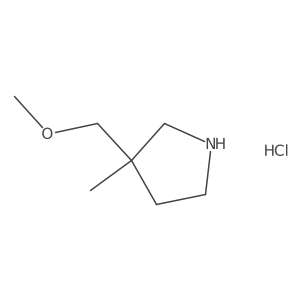 3-(Methoxymethyl)-3-methylpyrrolidine hydrochloride结构式