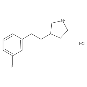 3-[2-(3-Fluorophenyl)ethyl]pyrrolidine hydrochloride Structure