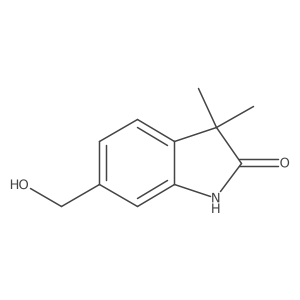 1,3-Dihydro-6-(hydroxymethyl)-3,3-dimethyl-2H-indol-2-one Structure