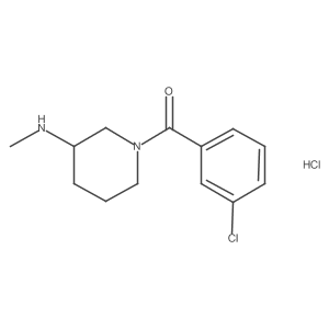 (3-Chlorophenyl)(3-(methylamino)piperidin-1-yl)methanone hydrochloride结构式
