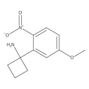 1-(5-Methoxy-2-nitrophenyl)cyclobutan-1-amine结构式