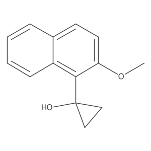 1-(2-Methoxynaphthalen-1-yl)cyclopropan-1-ol结构式