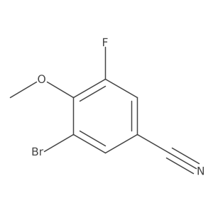 3-Bromo-5-fluoro-4-methoxybenzonitrile结构式