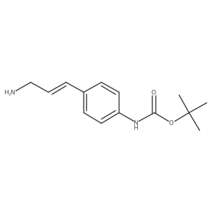 tert-butyl N-[4-(3-aminoprop-1-en-1-yl)phenyl]carbamate结构式