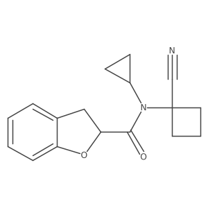 N-(1-cyanocyclobutyl)-N-cyclopropyl-2,3-dihydro-1-benzofuran-2-carboxamide结构式
