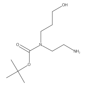 Tert-butyl (2-aminoethyl)(3-hydroxypropyl)carbamate Structure