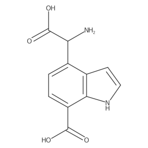 1h-Indole-4-acetic acid,a-amino-7-carboxy- Structure