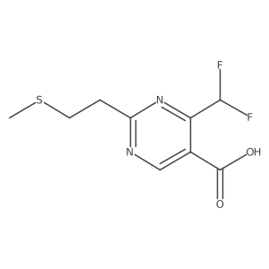 4-(Difluoromethyl)-2-[2-(methylsulfanyl)ethyl]pyrimidine-5-carboxylic acid Structure