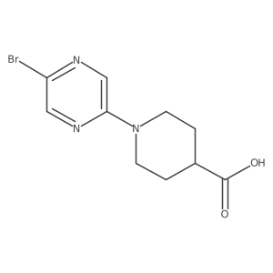 1-(5-Bromopyrazin-2-yl)piperidine-4-carboxylic acid Structure