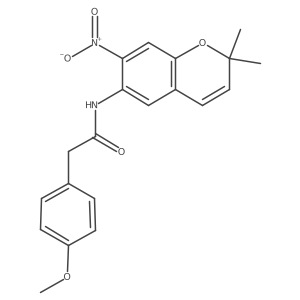 N-(2,2-dimethyl-7-nitro-2H-chromen-6-yl)-2-(4-methoxyphenyl)acetamide结构式