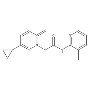2-(3-cyclopropyl-6-oxopyridazin-1(6H)-yl)-N-(3-methylpyridin-2-yl)acetamide Structure