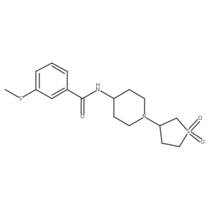 N-(1-(1,1-dioxidotetrahydrothiophen-3-yl)piperidin-4-yl)-3-(methylthio)benzamide Structure