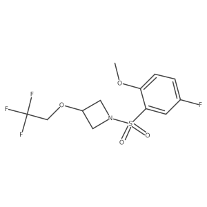 1-((5-Fluoro-2-methoxyphenyl)sulfonyl)-3-(2,2,2-trifluoroethoxy)azetidine Structure