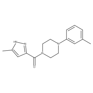 1-(3-methylphenyl)-4-[(3-methyl-1H-pyrazol-5-yl)carbonyl]piperazine Structure