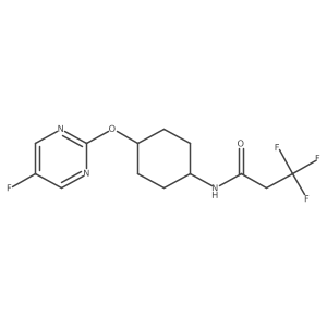 3,3,3-trifluoro-N-((1r,4r)-4-((5-fluoropyrimidin-2-yl)oxy)cyclohexyl)propanamide结构式