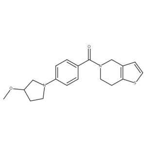 (6,7-dihydrothieno[3,2-c]pyridin-5(4H)-yl)(4-(3-methoxypyrrolidin-1-yl)phenyl)methanone结构式