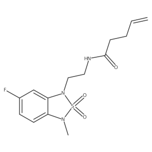 N-(2-(6-fluoro-3-methyl-2,2-dioxidobenzo[c][1,2,5]thiadiazol-1(3H)-yl)ethyl)pent-4-enamide结构式