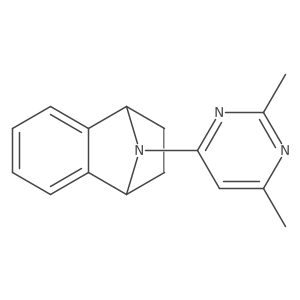 9-(2,6-Dimethylpyrimidin-4-yl)-1,2,3,4-tetrahydro-1,4-epiminonaphthalene结构式