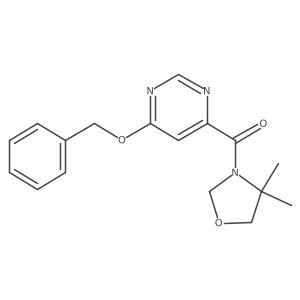 (6-(Benzyloxy)pyrimidin-4-yl)(4,4-dimethyloxazolidin-3-yl)methanone结构式