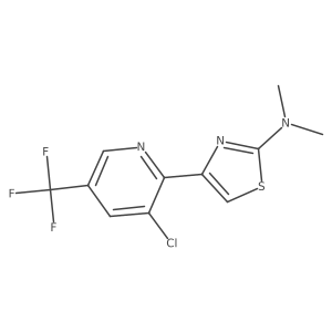 4-[3-chloro-5-(trifluoromethyl)pyridin-2-yl]-N,N-dimethyl-1,3-thiazol-2-amine Structure