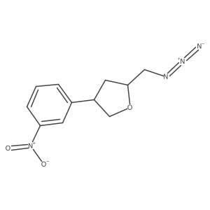 (2R,4R)-2-(azidomethyl)-4-(3-nitrophenyl)oxolane Structure