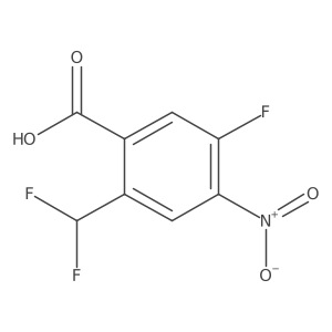 2-(Difluoromethyl)-5-fluoro-4-nitrobenzoic acid结构式