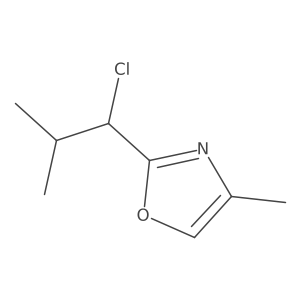 2-(1-Chloro-2-methylpropyl)-4-methyl-1,3-oxazole结构式