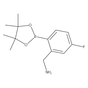2-Aminomethyl-4-fluorophenylboronic acid, pinacol ester结构式