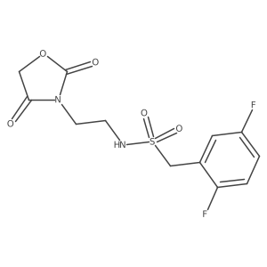 1-(2,5-difluorophenyl)-N-[2-(2,4-dioxo-1,3-oxazolidin-3-yl)ethyl]methanesulfonamide Structure