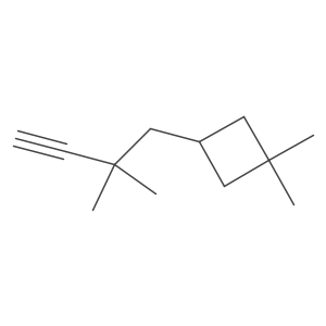 3-(2,2-Dimethylbut-3-yn-1-yl)-1,1-dimethylcyclobutane Structure