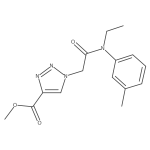 methyl 1-{[ethyl(3-methylphenyl)carbamoyl]methyl}-1H-1,2,3-triazole-4-carboxylate结构式