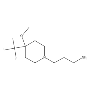 3-(4-Methoxy-4-(trifluoromethyl)piperidin-1-yl)propan-1-amine Structure