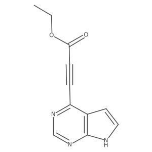 ethyl 3-{7H-pyrrolo[2,3-d]pyrimidin-4-yl}prop-2-ynoate结构式