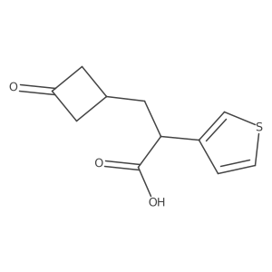 3-(3-Oxocyclobutyl)-2-(thiophen-3-yl)propanoic acid Structure