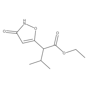 Ethyl 3-methyl-2-(3-oxo-2,3-dihydroisoxazol-5-yl)butanoate结构式