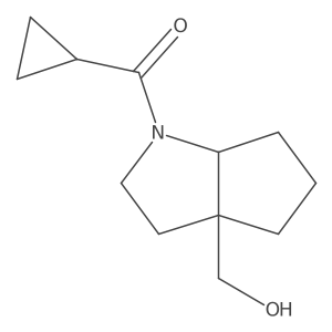 [(3aS,6aR)-1-cyclopropanecarbonyl-octahydrocyclopenta[b]pyrrol-3a-yl]methanol结构式