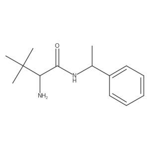(2R)-2-amino-3,3-dimethyl-N-[(1S)-1-phenylethyl]butanamide结构式