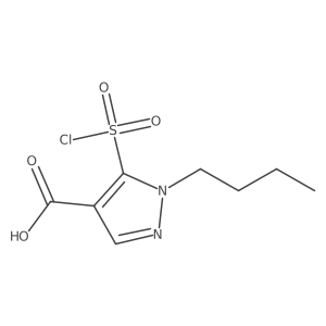 1-butyl-5-(chlorosulfonyl)-1H-pyrazole-4-carboxylic acid结构式