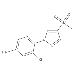 5-chloro-6-(4-methanesulfonyl-1H-pyrazol-1-yl)pyridin-3-amine结构式