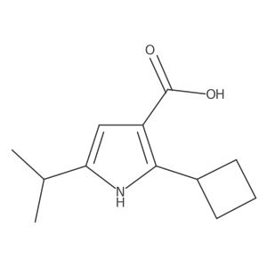 2-cyclobutyl-5-(propan-2-yl)-1H-pyrrole-3-carboxylic acid Structure