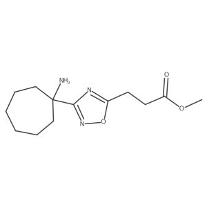 Methyl 3-[3-(1-aminocycloheptyl)-1,2,4-oxadiazol-5-yl]propanoate结构式