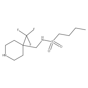 N-{[4-(trifluoromethyl)piperidin-4-yl]methyl}butane-1-sulfonamide Structure