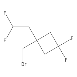 1-(Bromomethyl)-1-(2,2-difluoroethyl)-3,3-difluorocyclobutane结构式