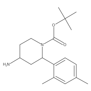 Tert-butyl 4-amino-2-(2,4-dimethylphenyl)piperidine-1-carboxylate结构式