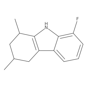 8-fluoro-1,3-dimethyl-2,3,4,9-tetrahydro-1H-carbazole结构式