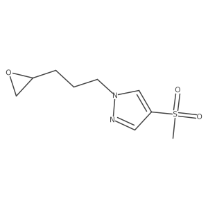 4-methanesulfonyl-1-[3-(oxiran-2-yl)propyl]-1H-pyrazole Structure