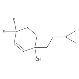 1-(2-Cyclopropylethyl)-4,4-difluorocyclohex-2-en-1-ol结构式
