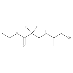 Ethyl 2,2-difluoro-3-((1-hydroxypropan-2-yl)amino)propanoate结构式