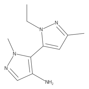 5-(1-ethyl-3-methyl-1H-pyrazol-5-yl)-1-methyl-1H-pyrazol-4-amine Structure