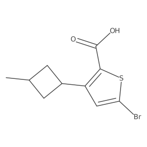 5-Bromo-3-(3-methylcyclobutyl)thiophene-2-carboxylic acid Structure